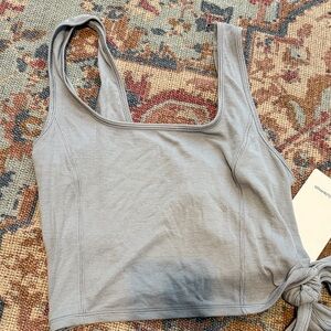 Lululemon Gray Tank Top with Side Tie size 6